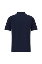 Orta Lacivert Regular Fit Pamuk Merserize Nakışlı Polo Yaka T-shirt