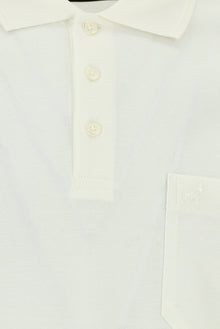 Kırık Beyaz Regular Fit Pamuk Merserize Nakışlı Polo Yaka T-shirt