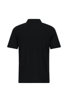 Siyah Regular Fit Pamuk Nakışlı Merserize Polo Yaka T-shirt