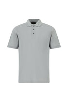 Orta Gri Regular Fit Pamuk Nakışlı Merserize Polo Yaka T-shirt