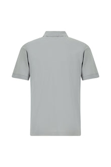 Orta Gri Regular Fit Pamuk Nakışlı Merserize Polo Yaka T-shirt