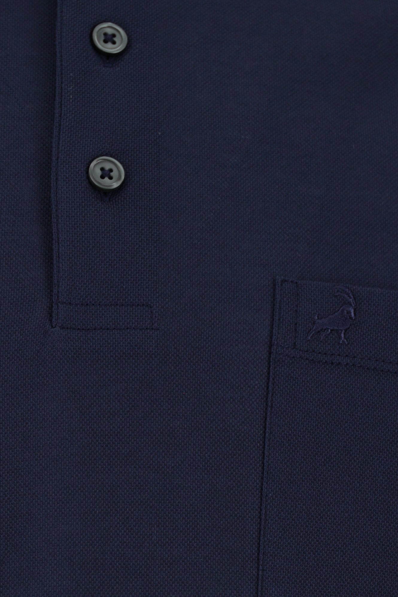 Orta Lacivert Regular Fit Pamuk Nakışlı Merserize Polo Yaka T-shirt