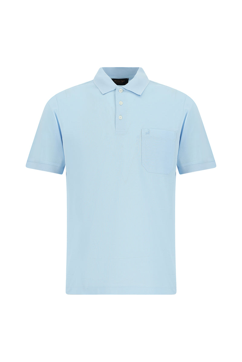 Mavi Regular Fit Pamuk Nakışlı Merserize Polo Yaka T-shirt