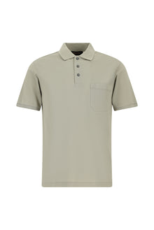 Orta Bej Regular Fit Pamuk Nakışlı Merserize Polo Yaka T-shirt