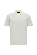 Kırık Beyaz Regular Fit Pamuk Nakışlı Merserize Polo Yaka T-shirt