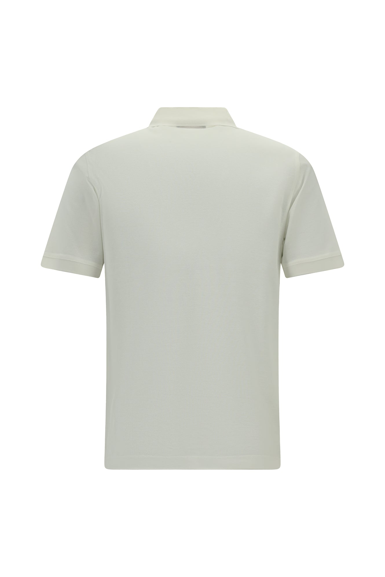 Kırık Beyaz Regular Fit Pamuk Nakışlı Merserize Polo Yaka T-shirt