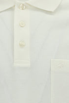 Kırık Beyaz Regular Fit Pamuk Nakışlı Merserize Polo Yaka T-shirt