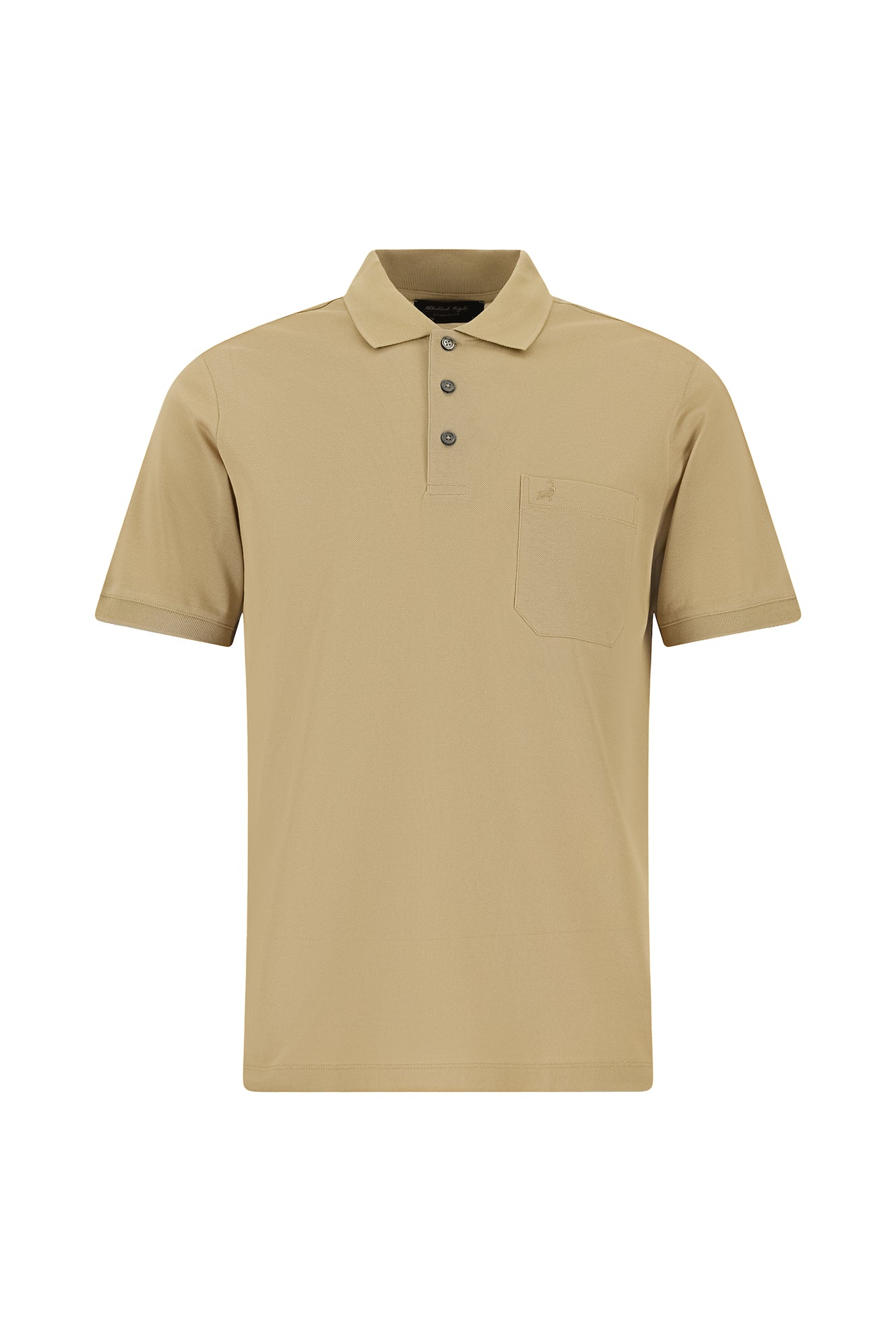 Camel Regular Fit Pamuk Nakışlı Merserize Polo Yaka T-shirt
