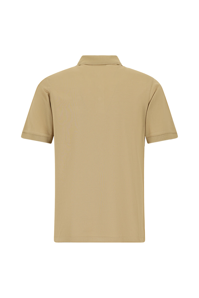 Camel Regular Fit Pamuk Nakışlı Merserize Polo Yaka T-shirt