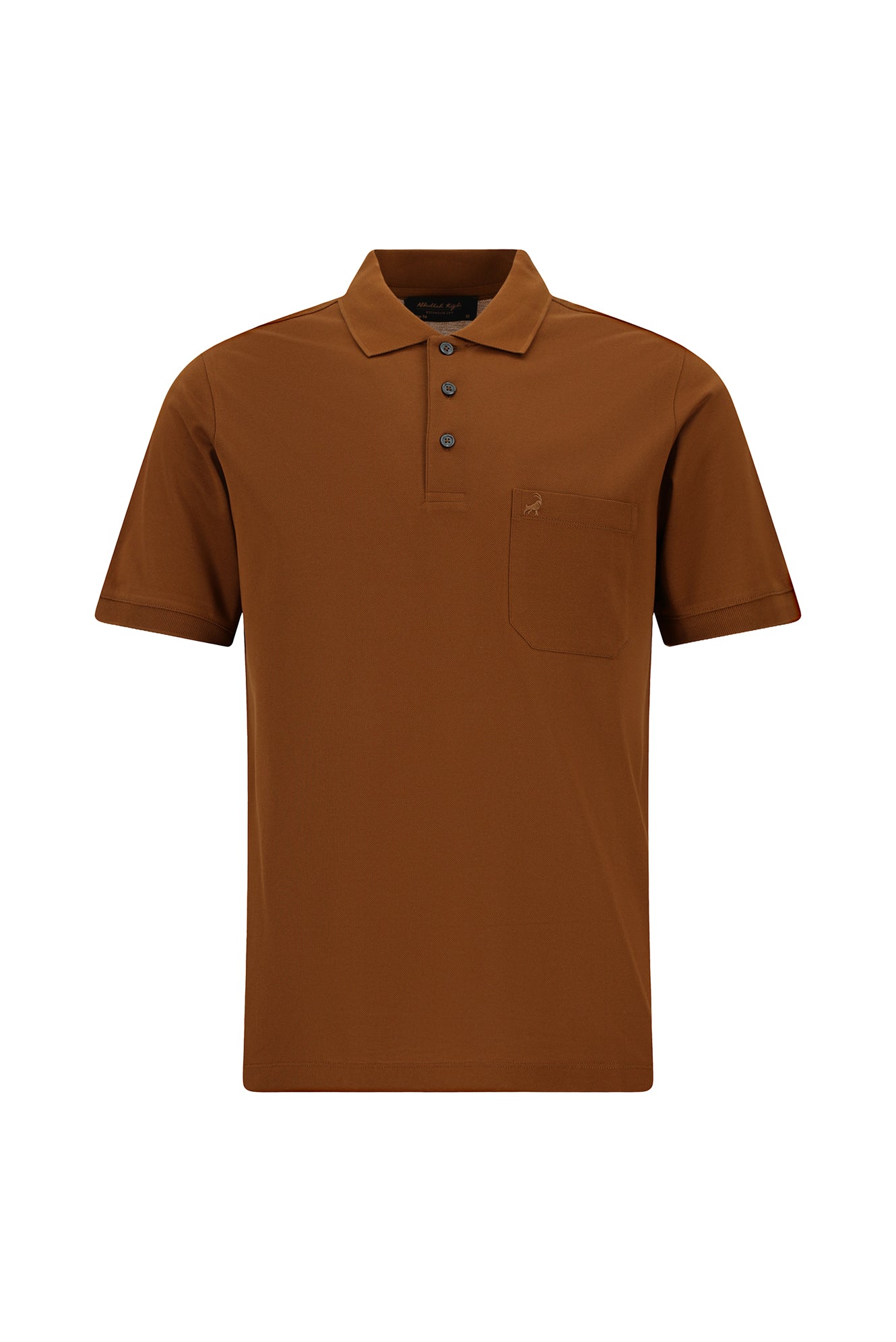 Taba Regular Fit Pamuk Nakışlı Merserize Polo Yaka T-shirt