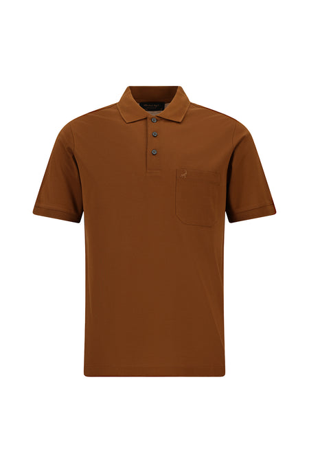 Taba Regular Fit Pamuk Nakışlı Merserize Polo Yaka T-shirt