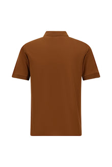 Taba Regular Fit Pamuk Nakışlı Merserize Polo Yaka T-shirt