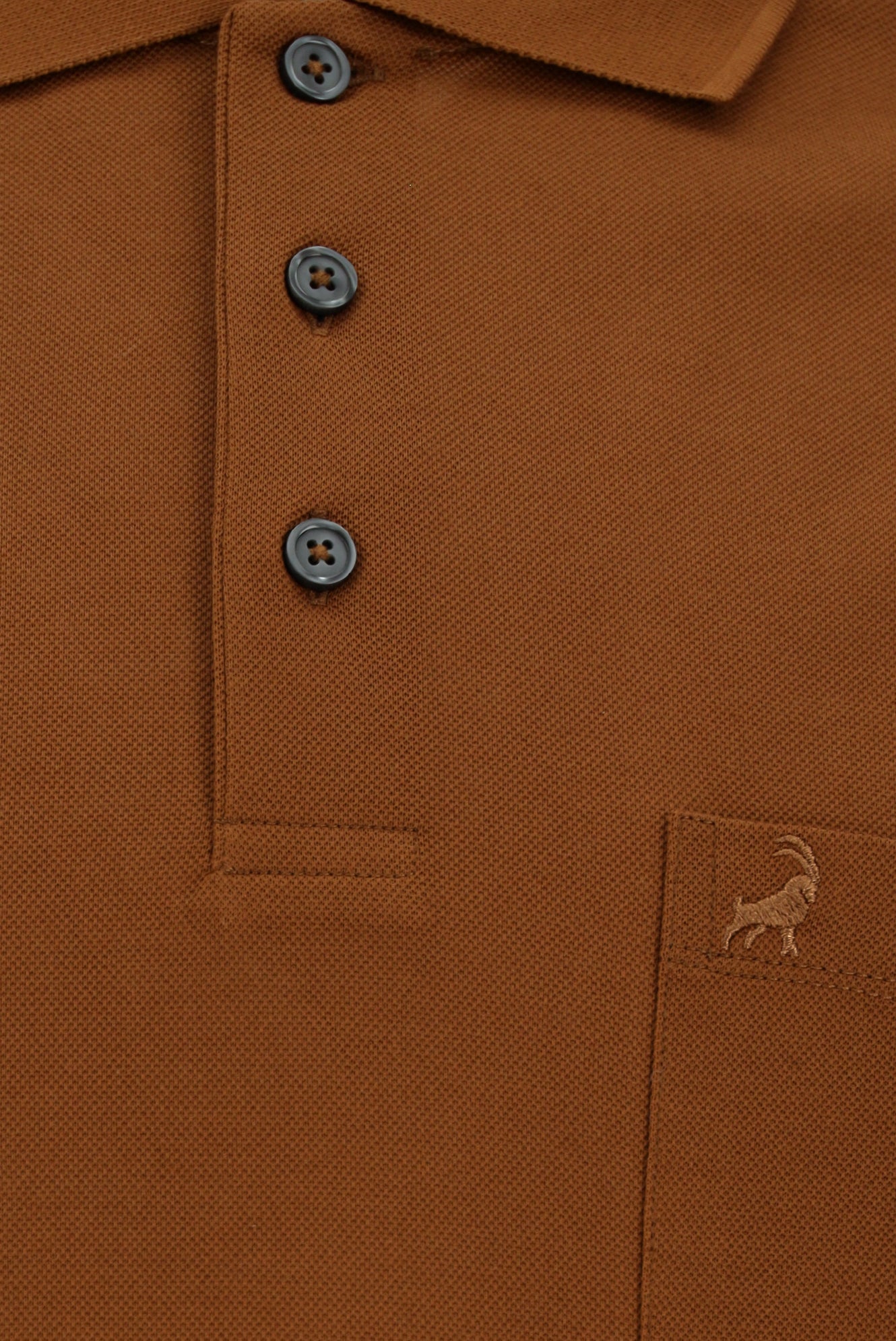 Taba Regular Fit Pamuk Nakışlı Merserize Polo Yaka T-shirt