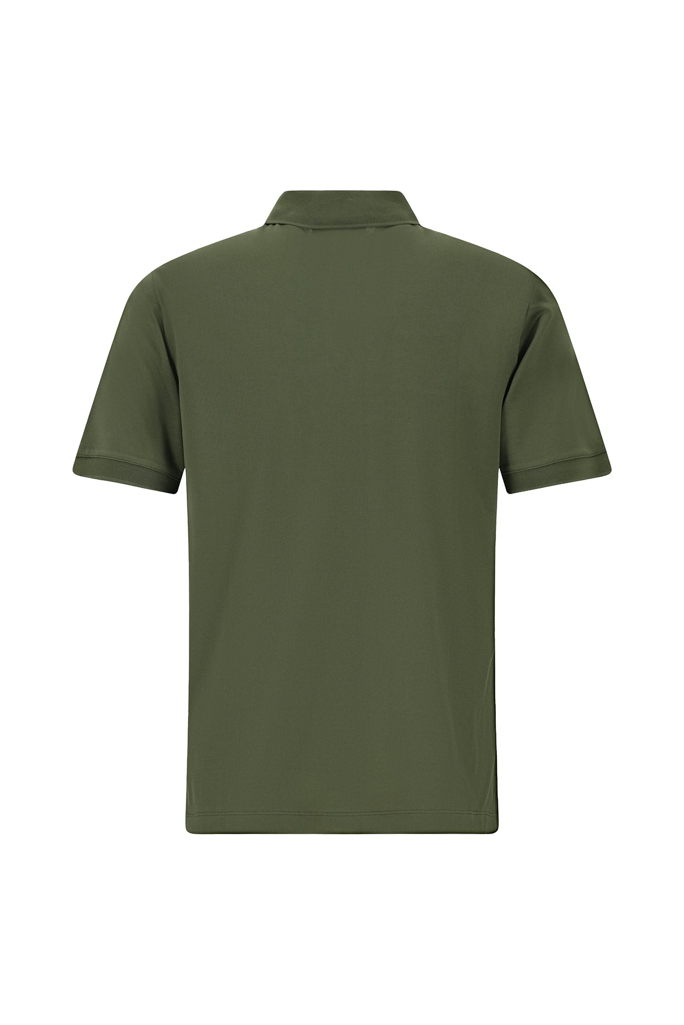 Orta Haki Regular Fit Pamuk Nakışlı Merserize Polo Yaka T-shirt