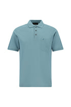 Açık Petrol Regular Fit Pamuk Nakışlı Merserize Polo Yaka T-shirt