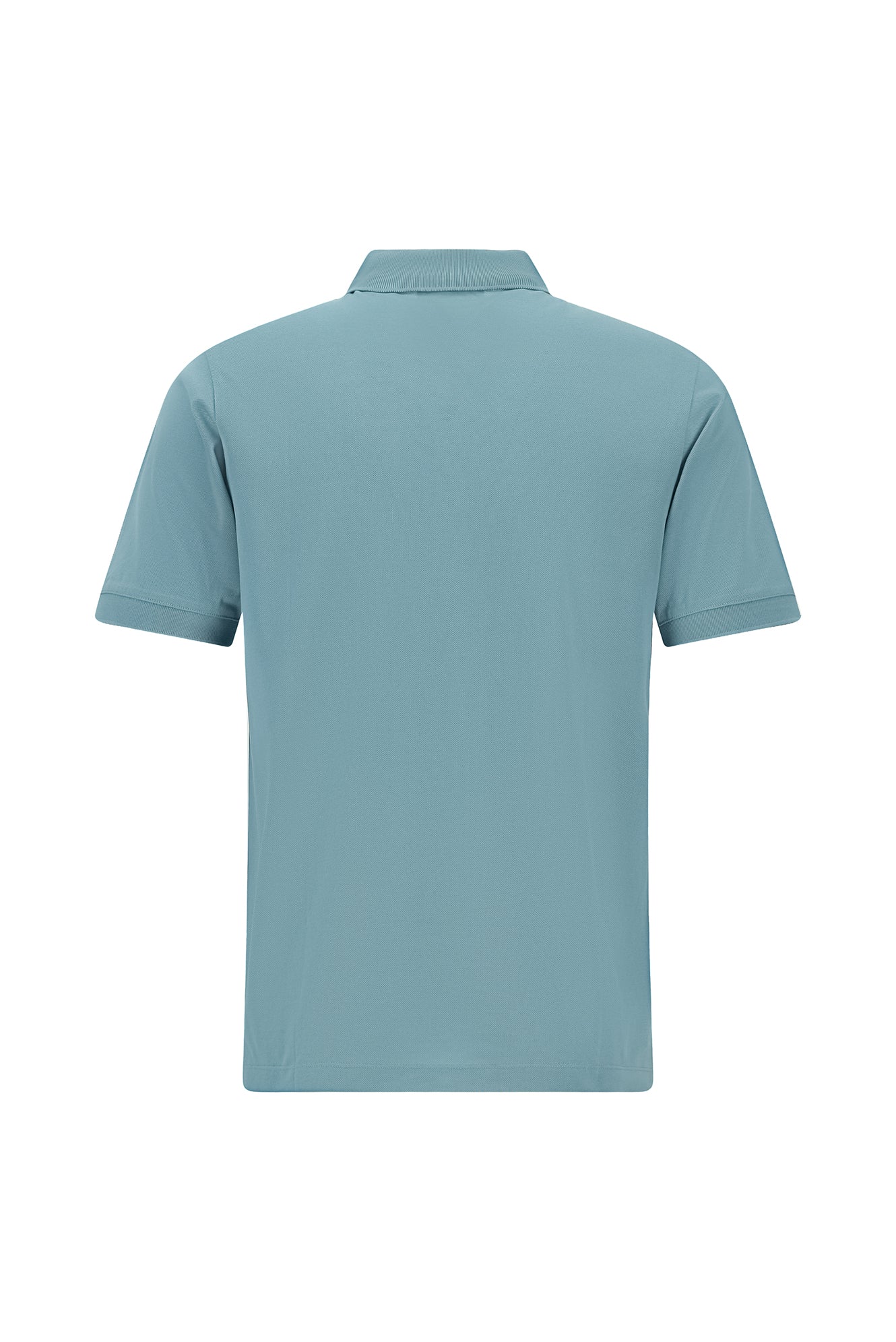 Açık Petrol Regular Fit Pamuk Nakışlı Merserize Polo Yaka T-shirt