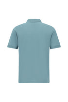 Açık Petrol Regular Fit Pamuk Nakışlı Merserize Polo Yaka T-shirt