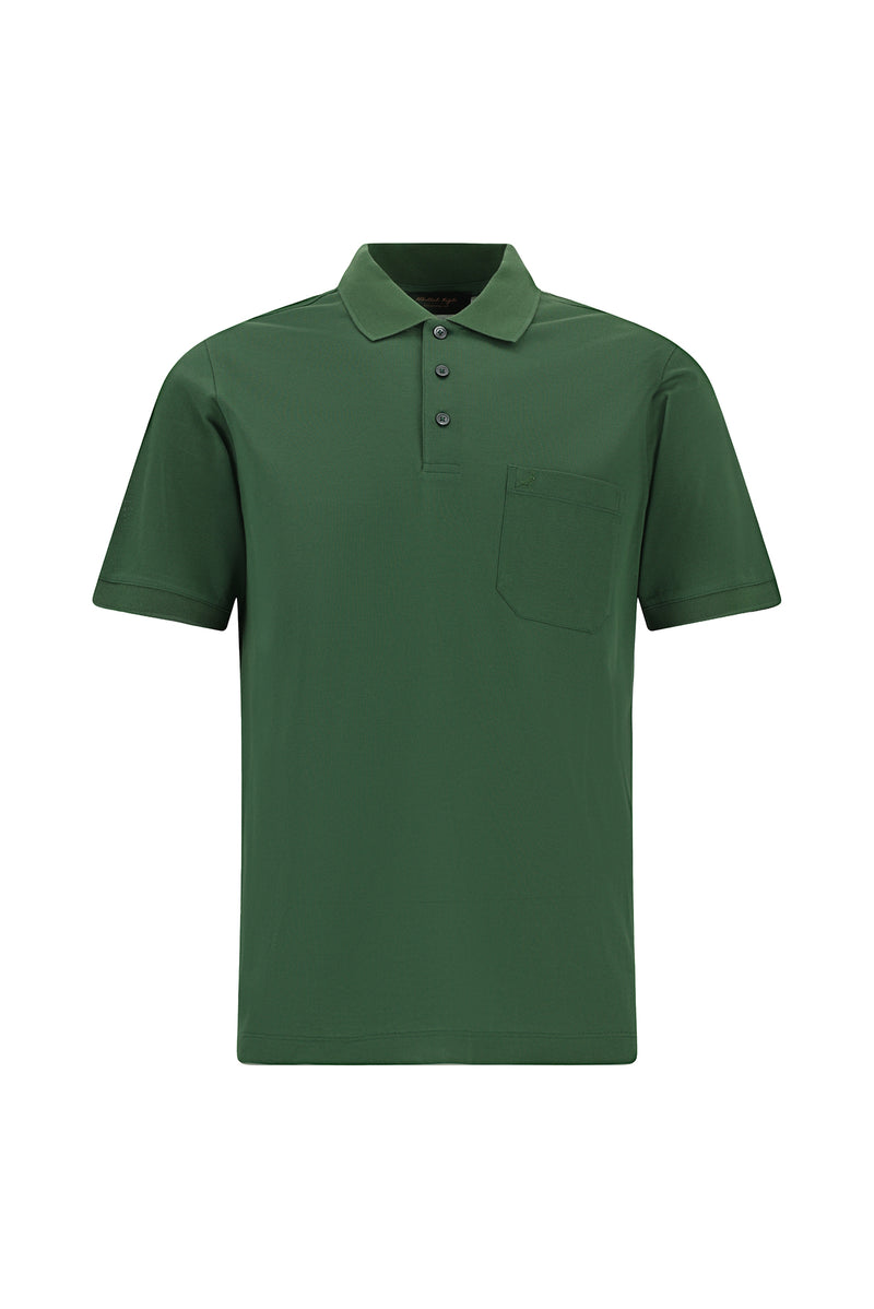 Nefti Regular Fit Pamuk Nakışlı Merserize Polo Yaka T-shirt