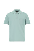 Su Yeşili Regular Fit Pamuk Nakışlı Merserize Polo Yaka T-shirt