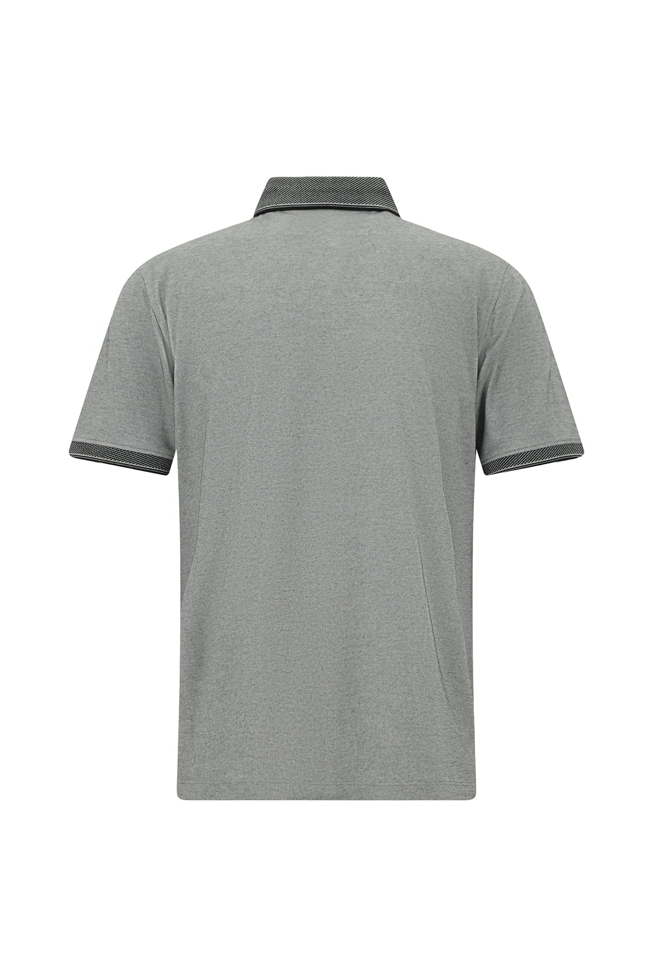 Siyah Regular Fit Desenli Nakışlı Pamuklu Polo Yaka T-shirt