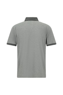 Siyah Regular Fit Desenli Nakışlı Pamuklu Polo Yaka T-shirt
