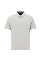 Orta Gri Regular Fit Desenli Nakışlı Pamuklu Polo Yaka T-shirt