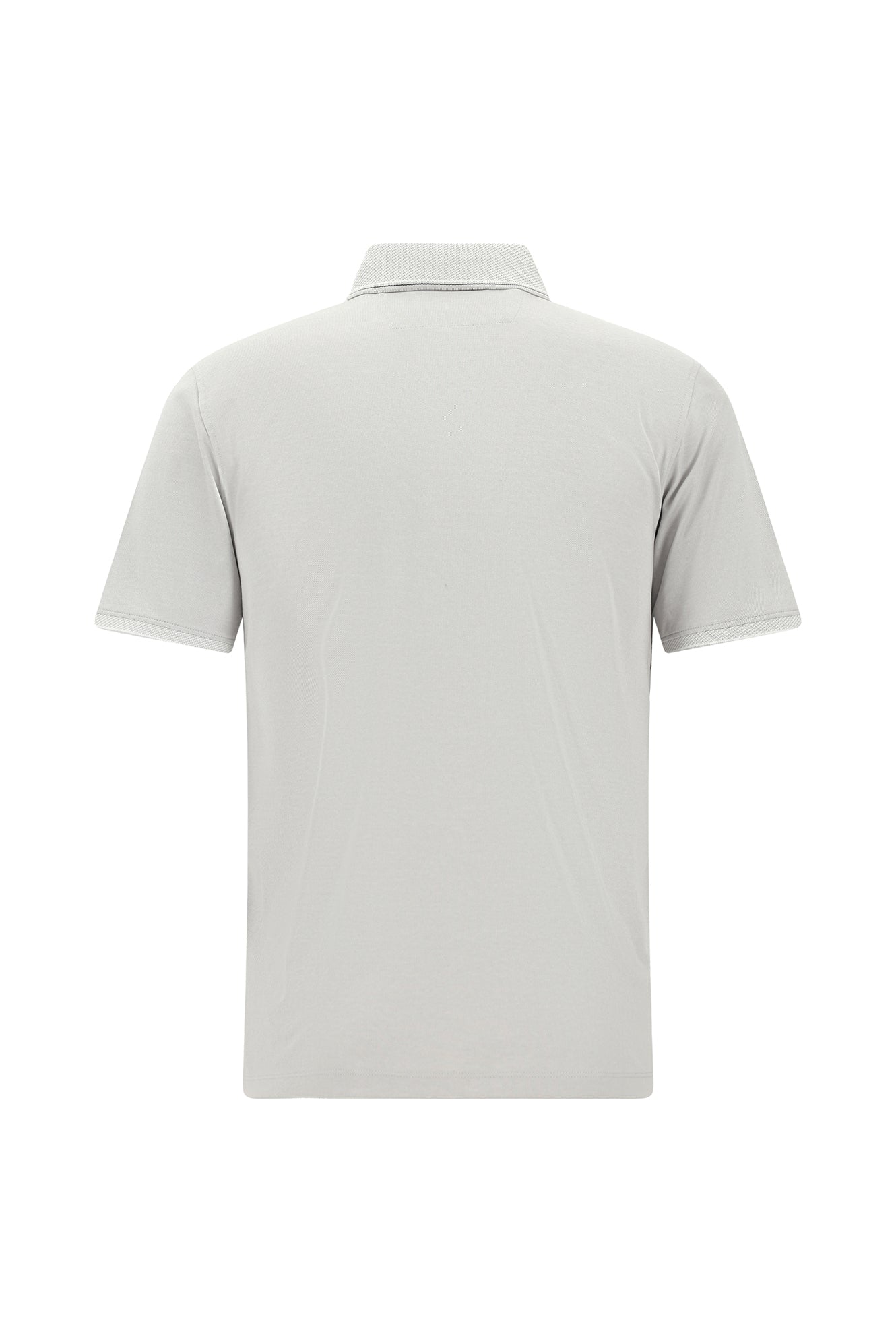Orta Gri Regular Fit Desenli Nakışlı Pamuklu Polo Yaka T-shirt