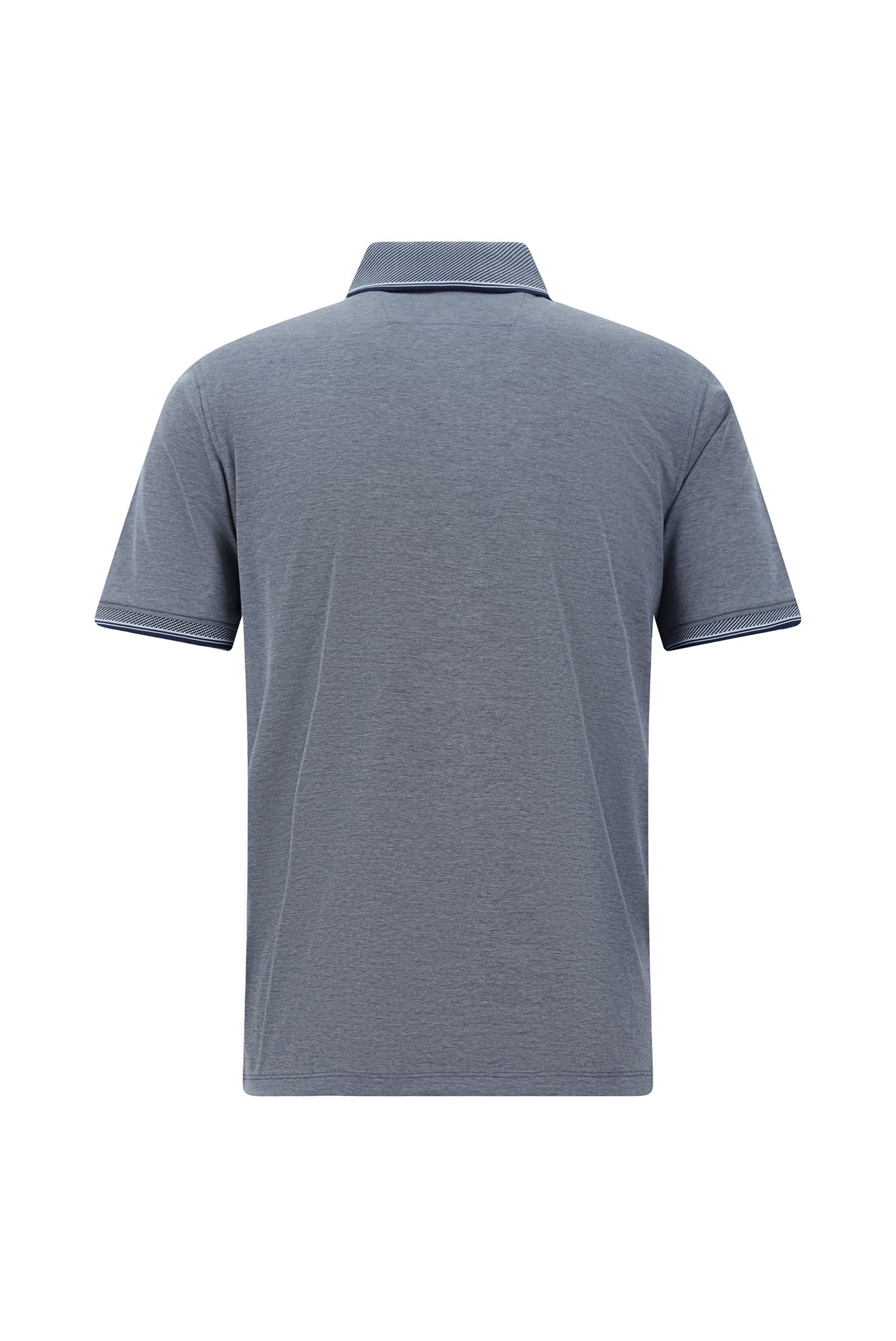 Koyu Lacivert Regular Fit Desenli Nakışlı Pamuklu Polo Yaka T-shirt