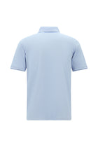 Açık Mavi Regular Fit Desenli Nakışlı Pamuklu Polo Yaka T-shirt