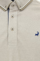 Orta Kahve Regular Fit Desenli Nakışlı Pamuklu Polo Yaka T-shirt