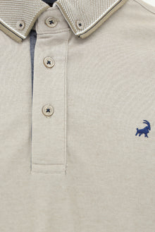 Orta Kahve Regular Fit Desenli Nakışlı Pamuklu Polo Yaka T-shirt