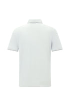 Beyaz Regular Fit Desenli Nakışlı Pamuklu Polo Yaka T-shirt
