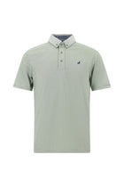 Çimen Yeşili Regular Fit Desenli Nakışlı Pamuklu Polo Yaka T-shirt