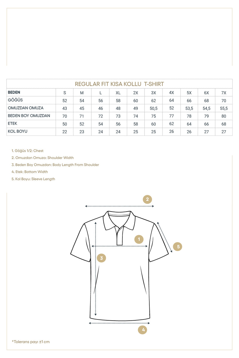 Orta Haki Regular Fit Çizgili Merserize Pamuklu Keten Polo Yaka T-shirt