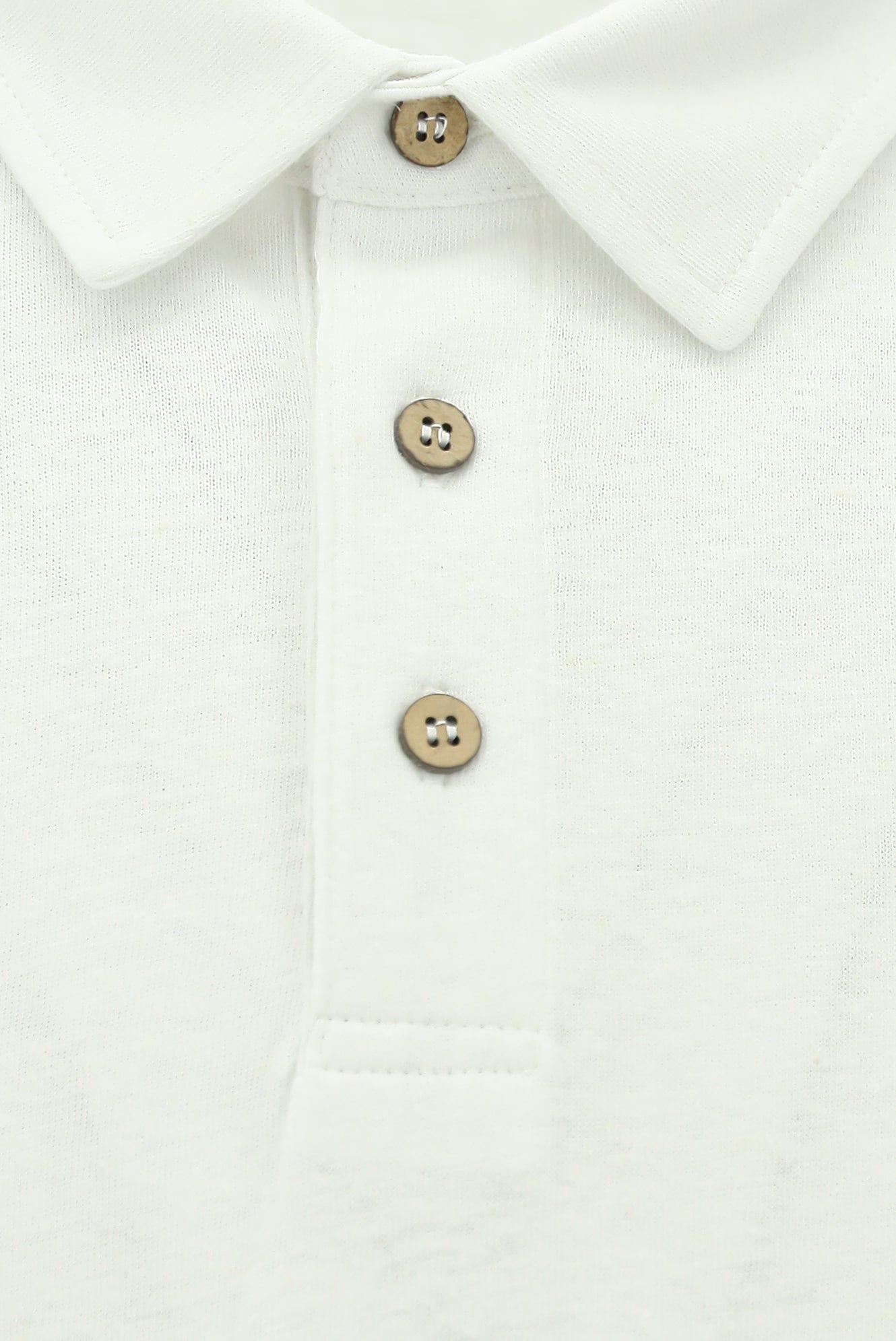 Kırık Beyaz Regular Fit Keten Polo Yaka T-shirt