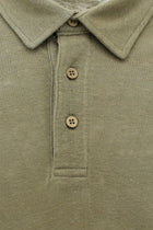 Orta Haki Regular Fit Keten Polo Yaka T-shirt