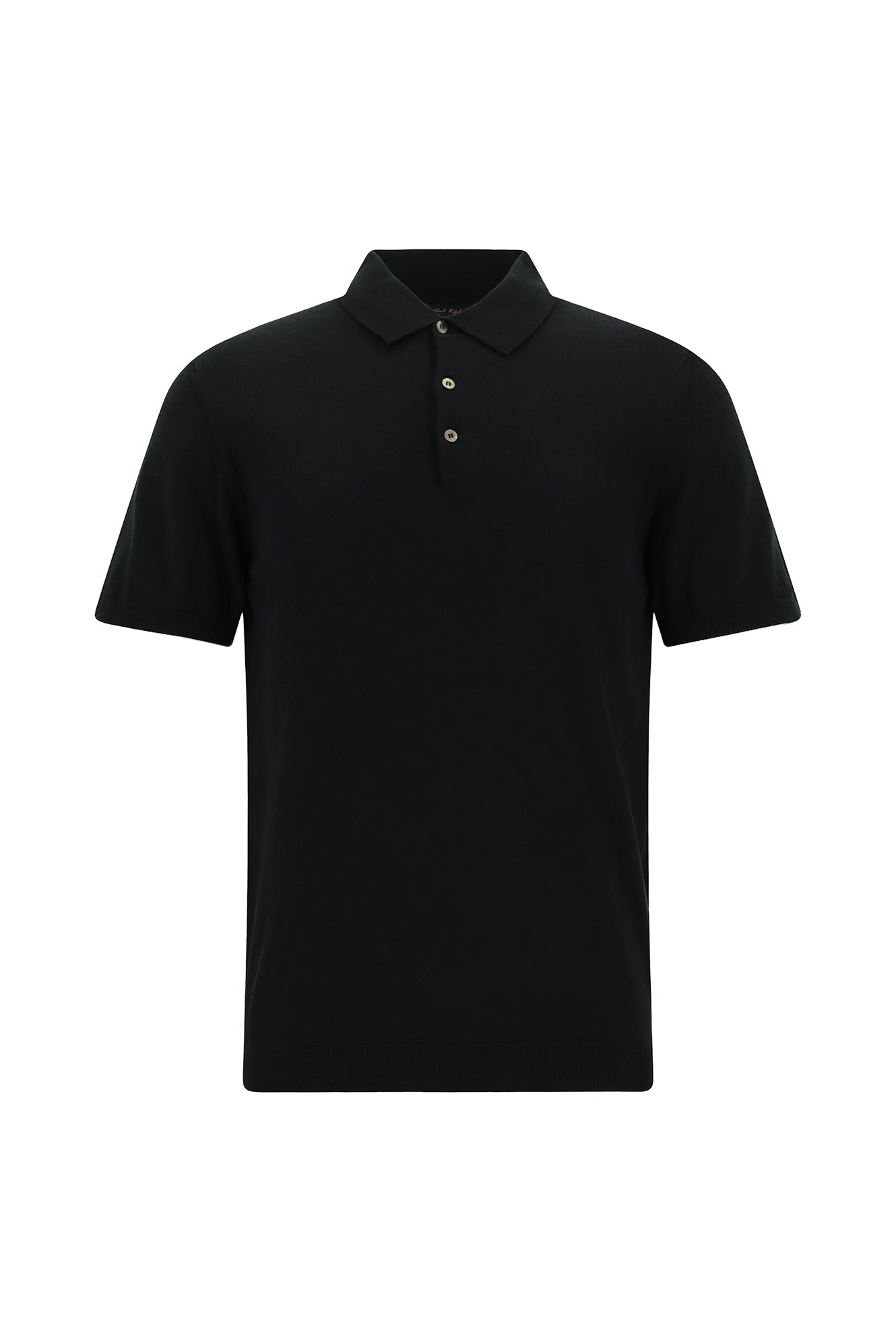 Siyah Slim Fit Dar Kesim Pamuklu Polo Yaka Triko T-shirt