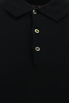 Siyah Slim Fit Dar Kesim Pamuklu Polo Yaka Triko T-shirt