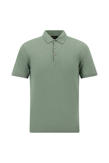 Küf Yeşili Slim Fit Dar Kesim Pamuklu Polo Yaka T-shirt