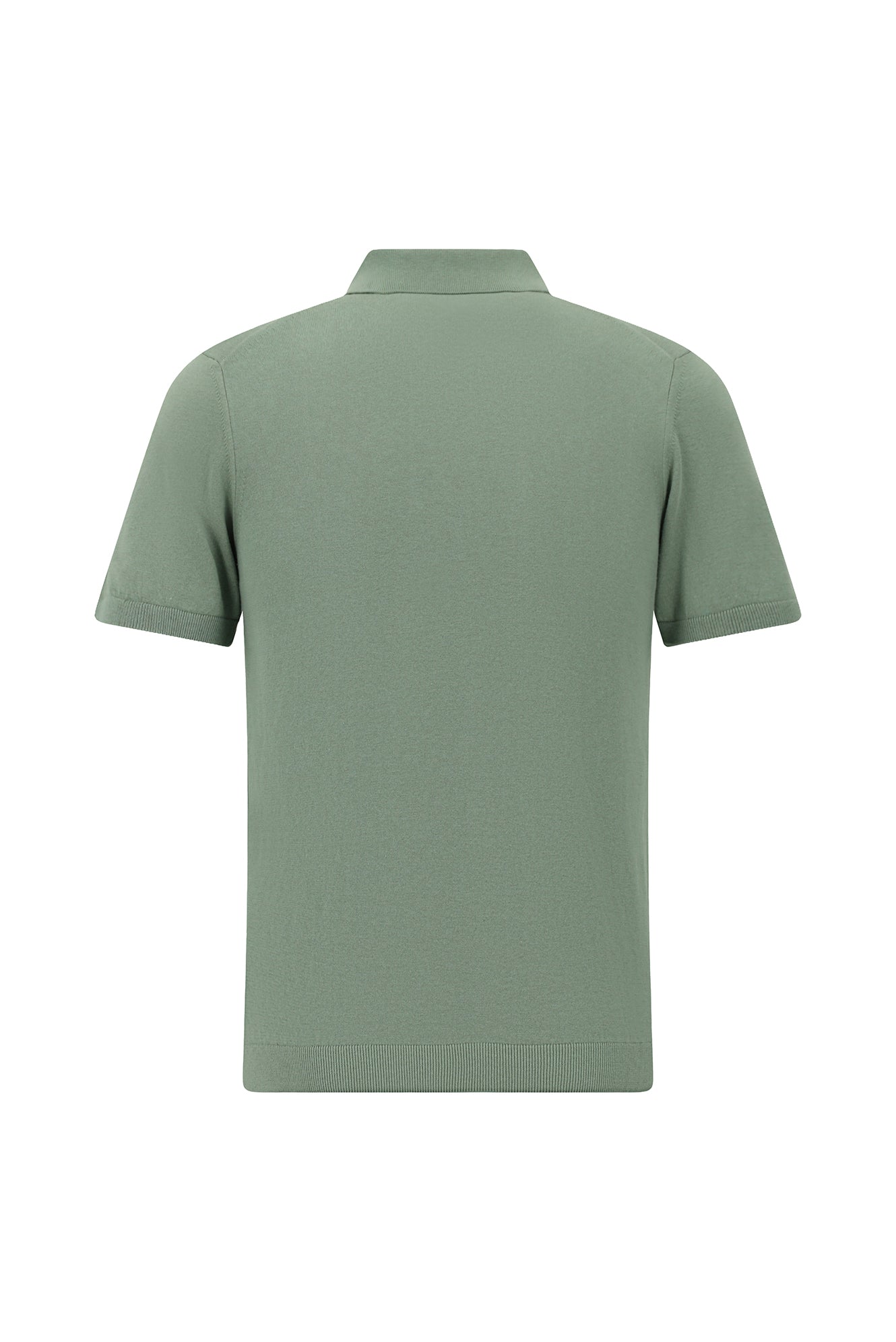 Küf Yeşili Slim Fit Dar Kesim Pamuklu Polo Yaka T-shirt