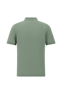 Küf Yeşili Slim Fit Dar Kesim Pamuklu Polo Yaka T-shirt