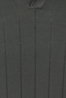 Siyah Slim Fit Dar Kesim Çizgili İtalyan Triko Polo T-shirt
