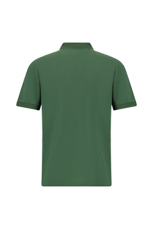 Nefti Slim Fit Dar Kesim Fermuarlı Nakışlı Merserize Pamuk Polo Yaka T-shirt
