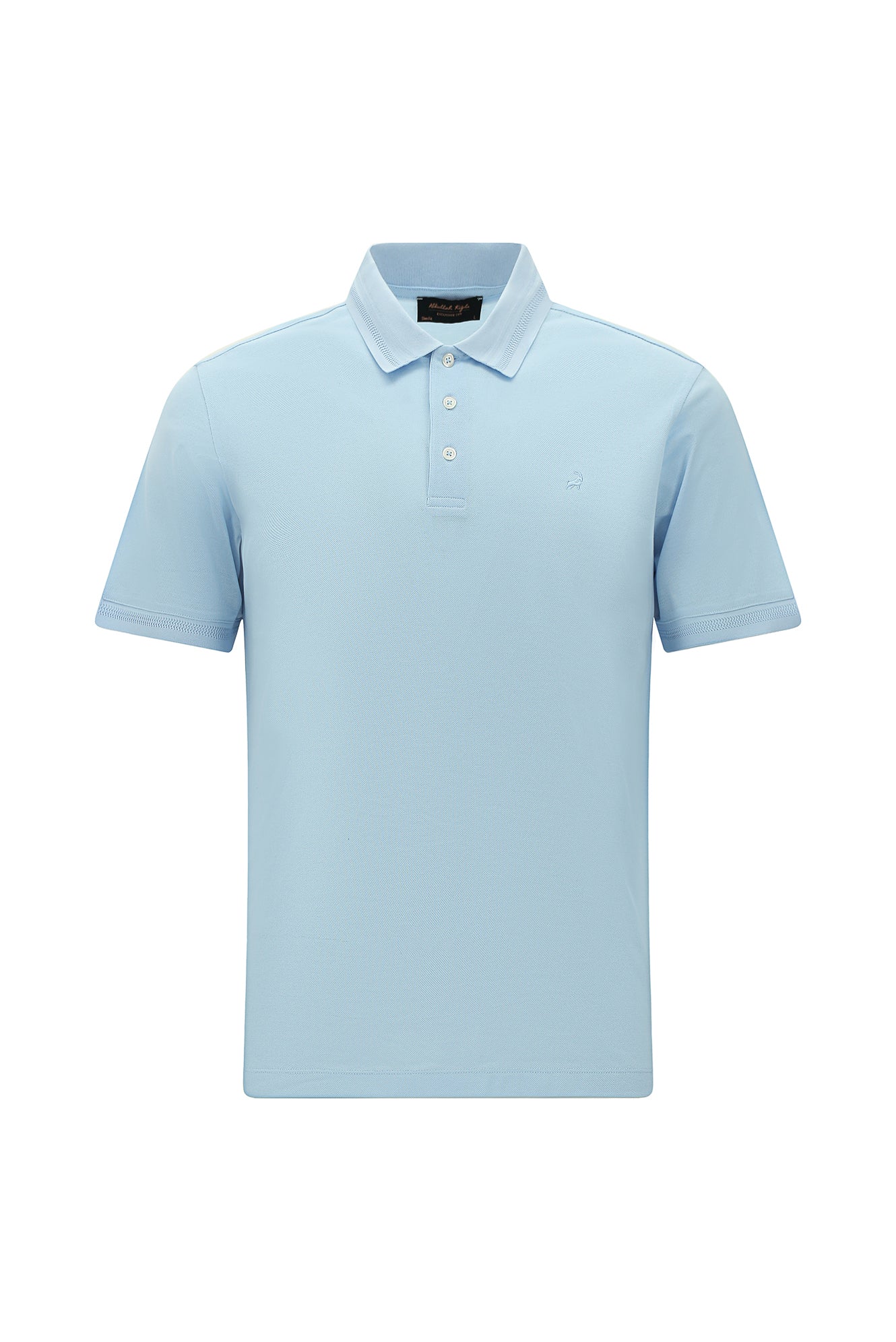 Mavi Slim Fit Dar Kesim Nakışlı Merserize Pamuk Polo Yaka T-shirt