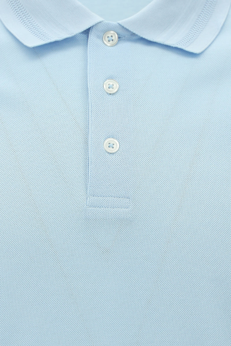 Mavi Slim Fit Dar Kesim Nakışlı Merserize Pamuk Polo Yaka T-shirt