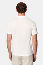 Kırık Beyaz Slim Fit Dar Kesim Nakışlı Merserize %100 Pamuk Düğmeli Polo Yaka T-shirt