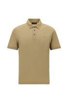 Camel Slim Fit Dar Kesim Nakışlı Merserize Pamuk Polo Yaka T-shirt