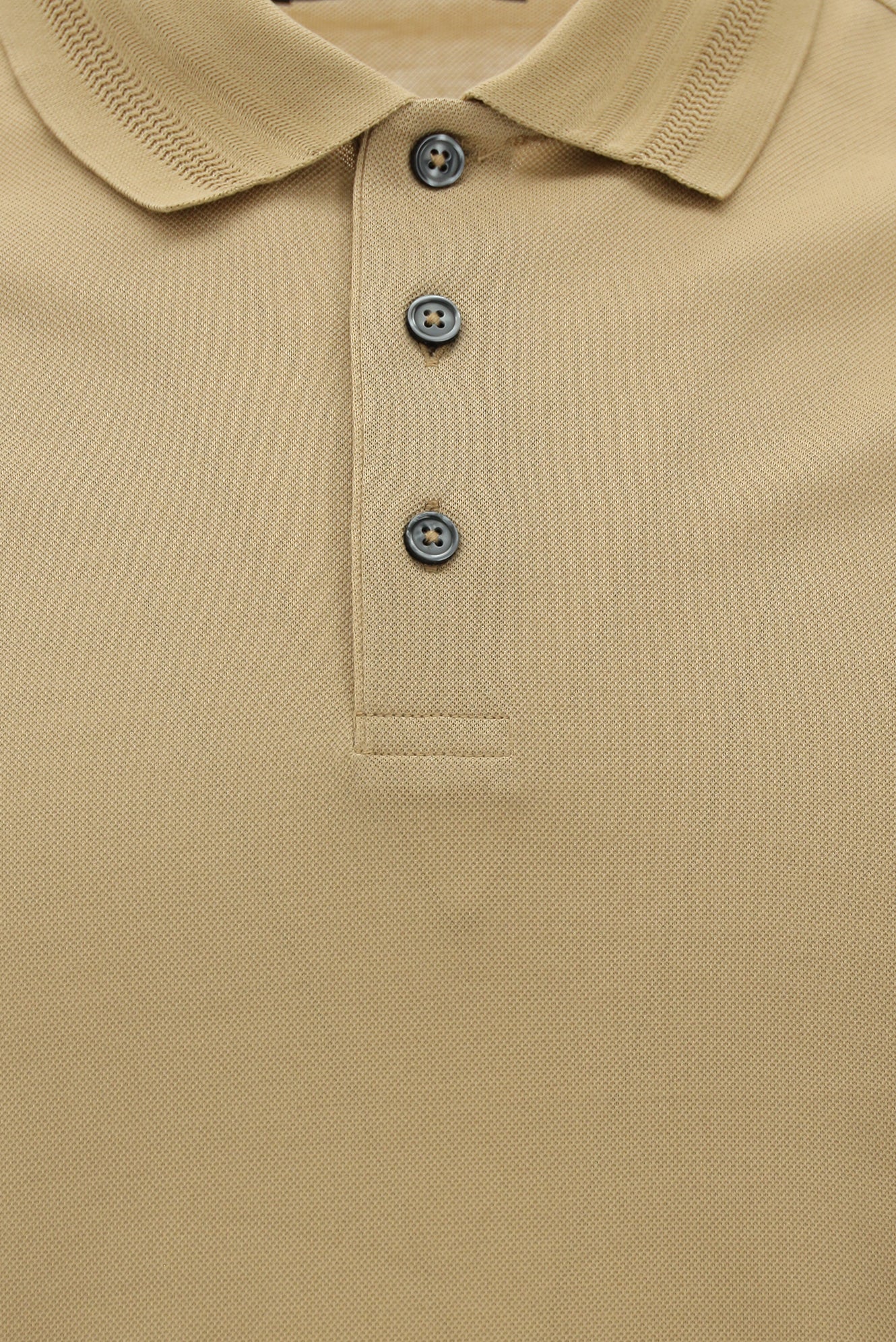 Camel Slim Fit Dar Kesim Nakışlı Merserize Pamuk Polo Yaka T-shirt