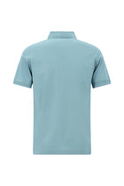 Açık Petrol Slim Fit Dar Kesim Nakışlı Merserize Pamuk Polo Yaka T-shirt