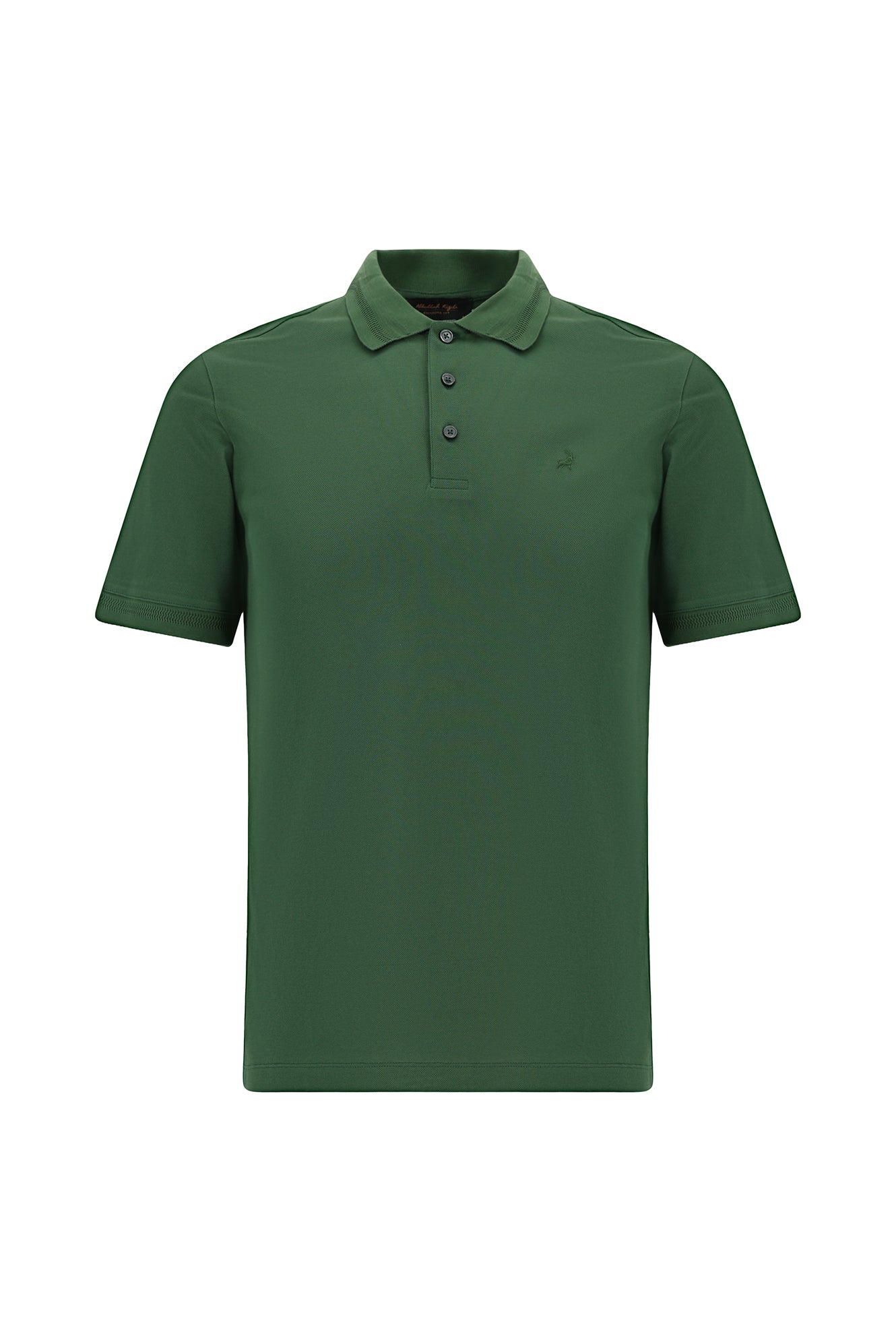 Nefti Slim Fit Dar Kesim Nakışlı Merserize Pamuk Polo Yaka T-shirt